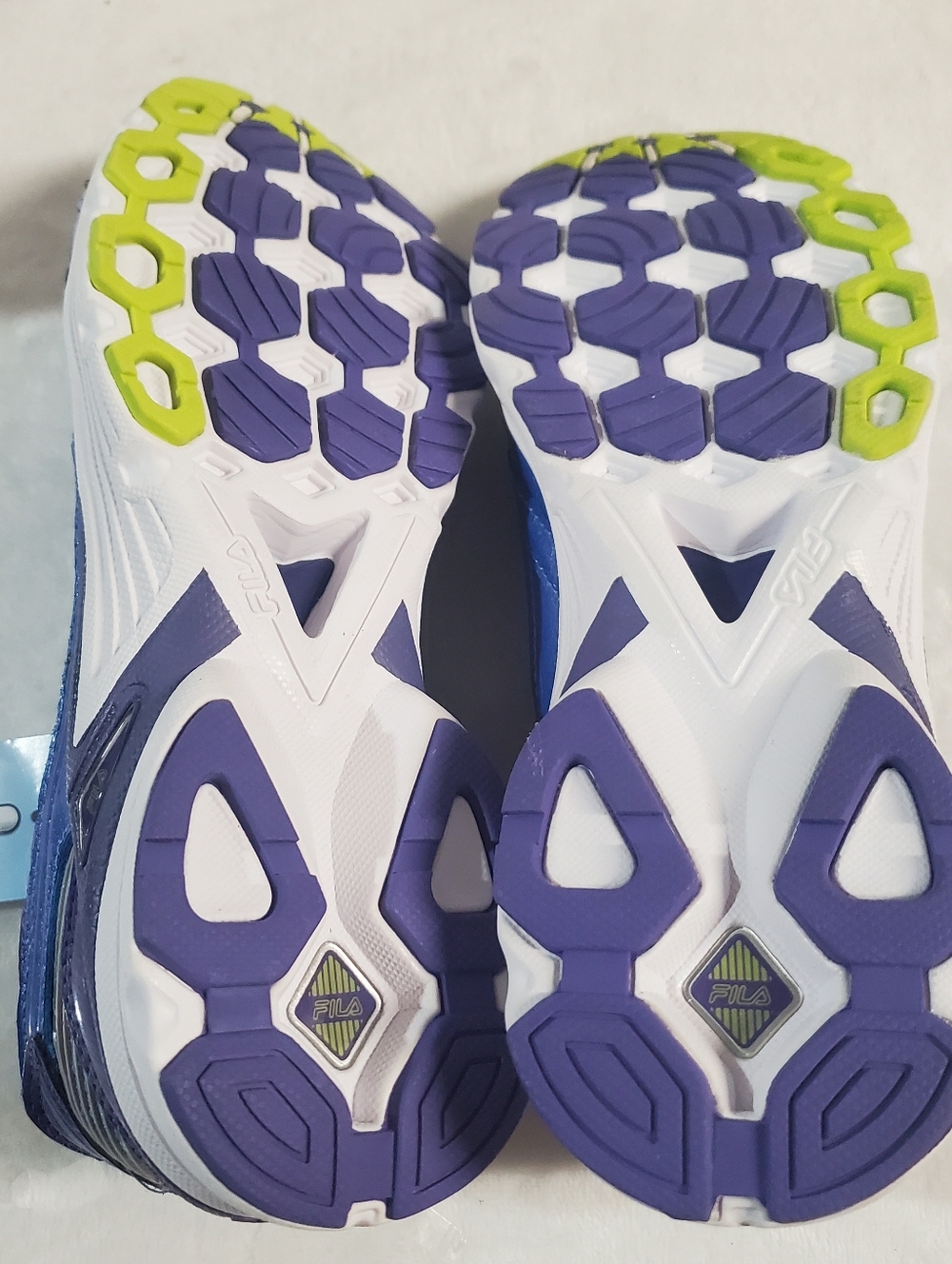 Fila Women’s Athletic Sneakers in Purple and Blue with Lime Accents - Picture 12 of 12